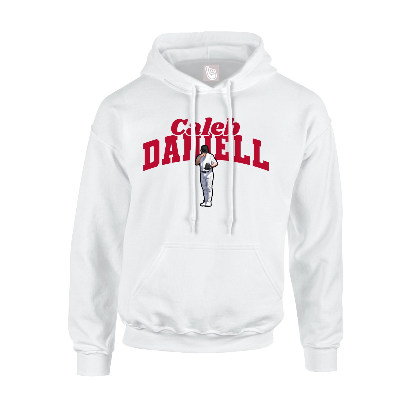 Youth Hoodie — Signature Arch in White