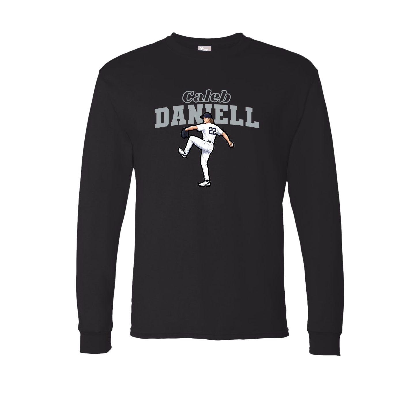 Long Sleeve Tee — Name Arch in Black