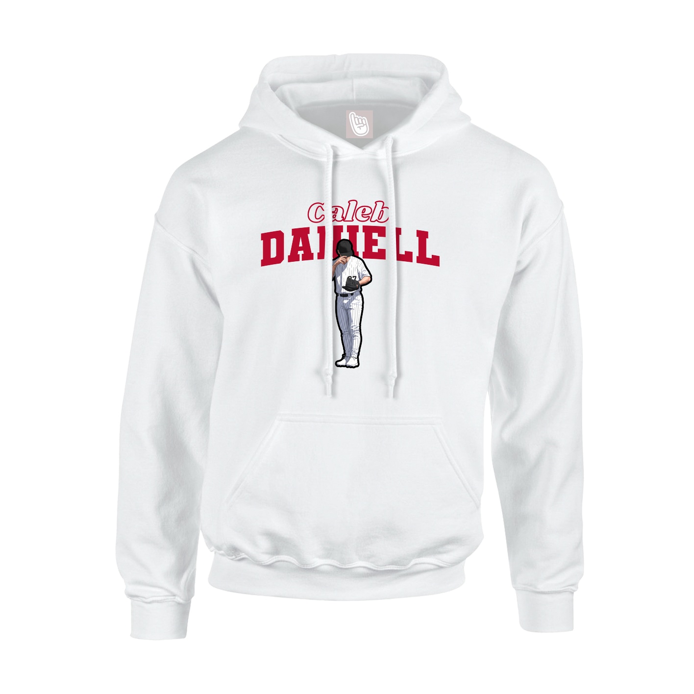 Hoodie — Name Arch in White