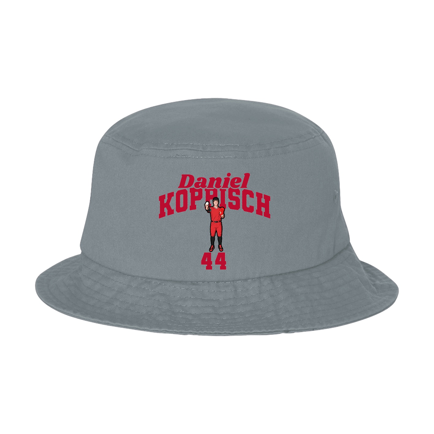 Bucket Cap — Signature Arch in Grey