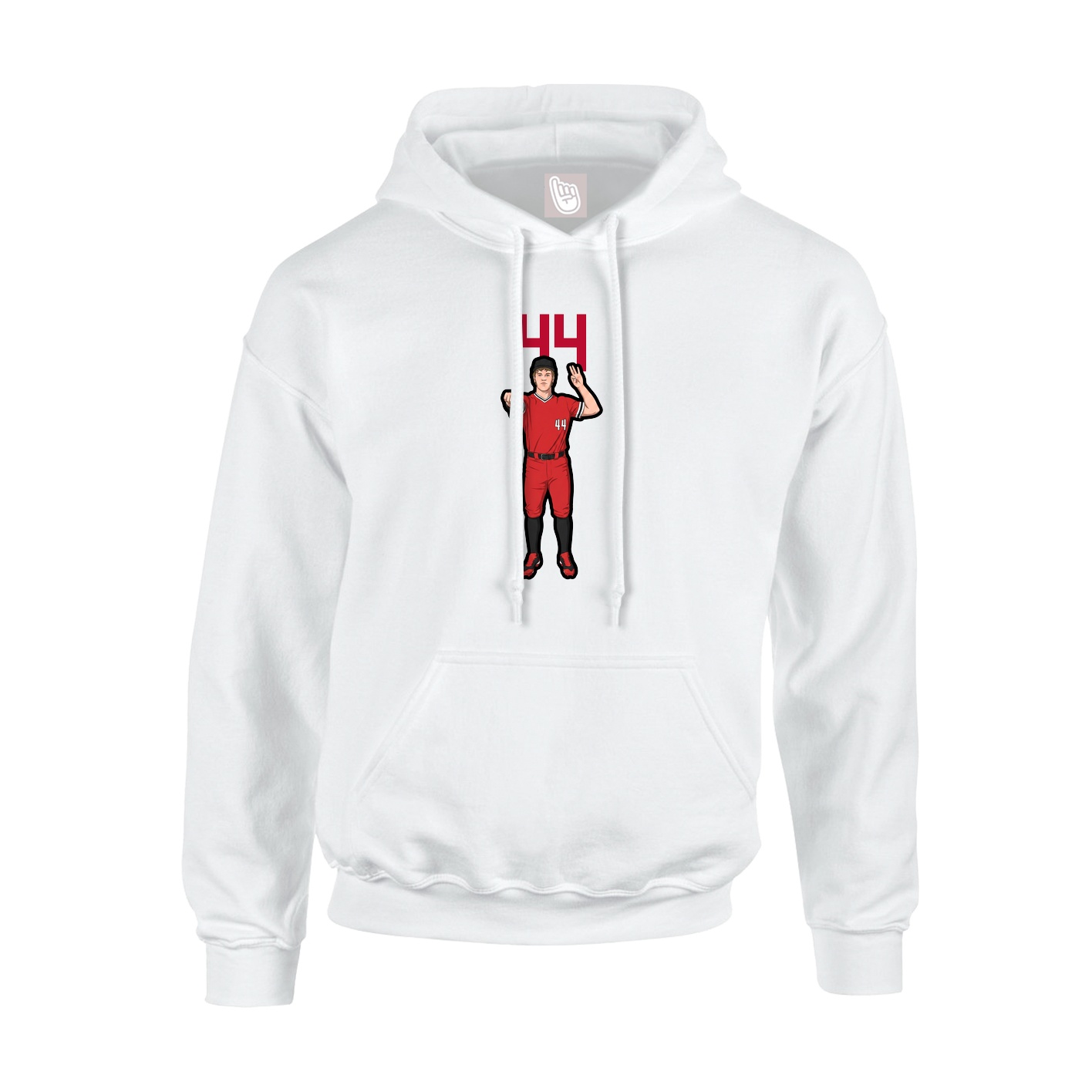 Youth Hoodie — Number Top in White