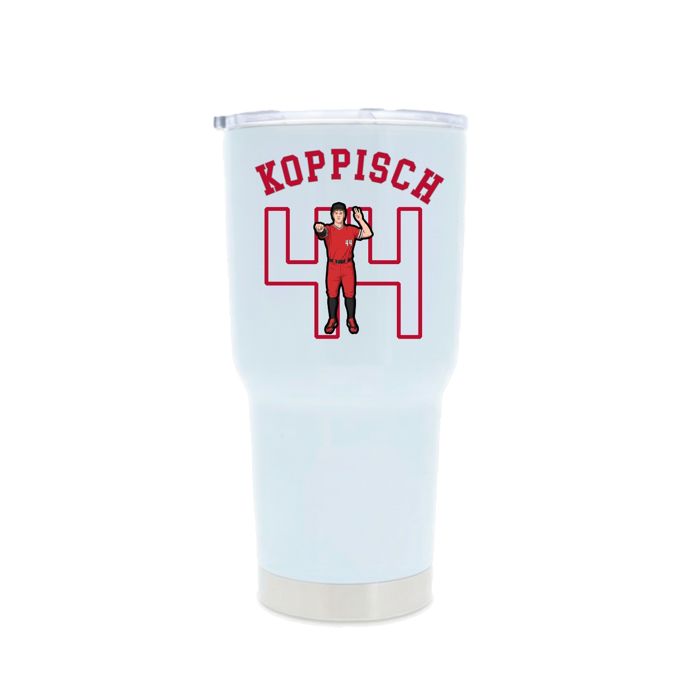 30oz Stainless Steel Tumbler — Shirsey Arch in White