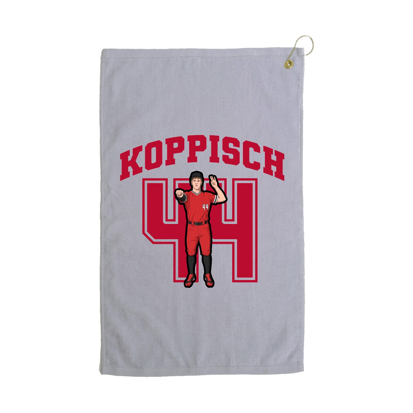 Golf Towel — Number in Grey