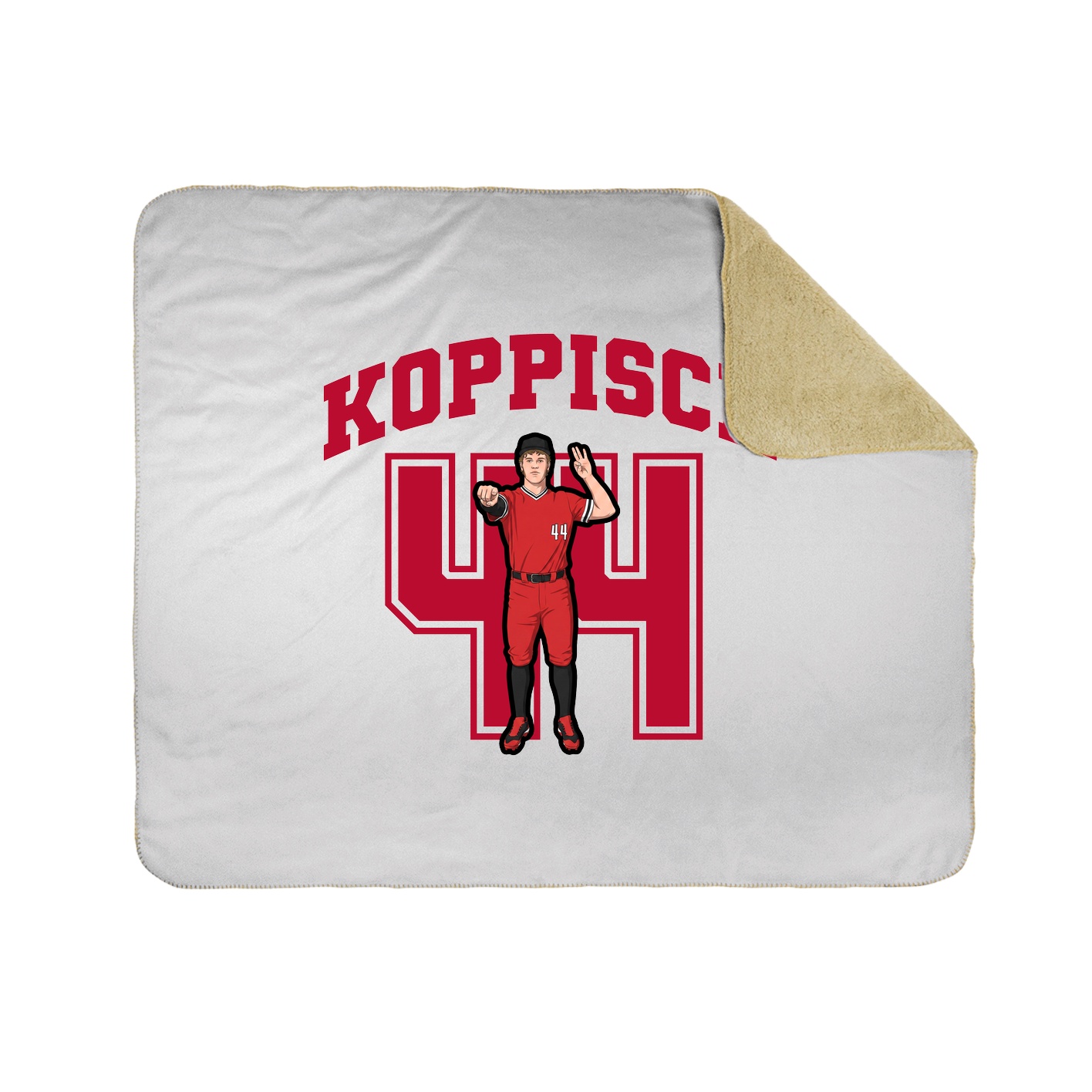 Throw Blanket — Number in White