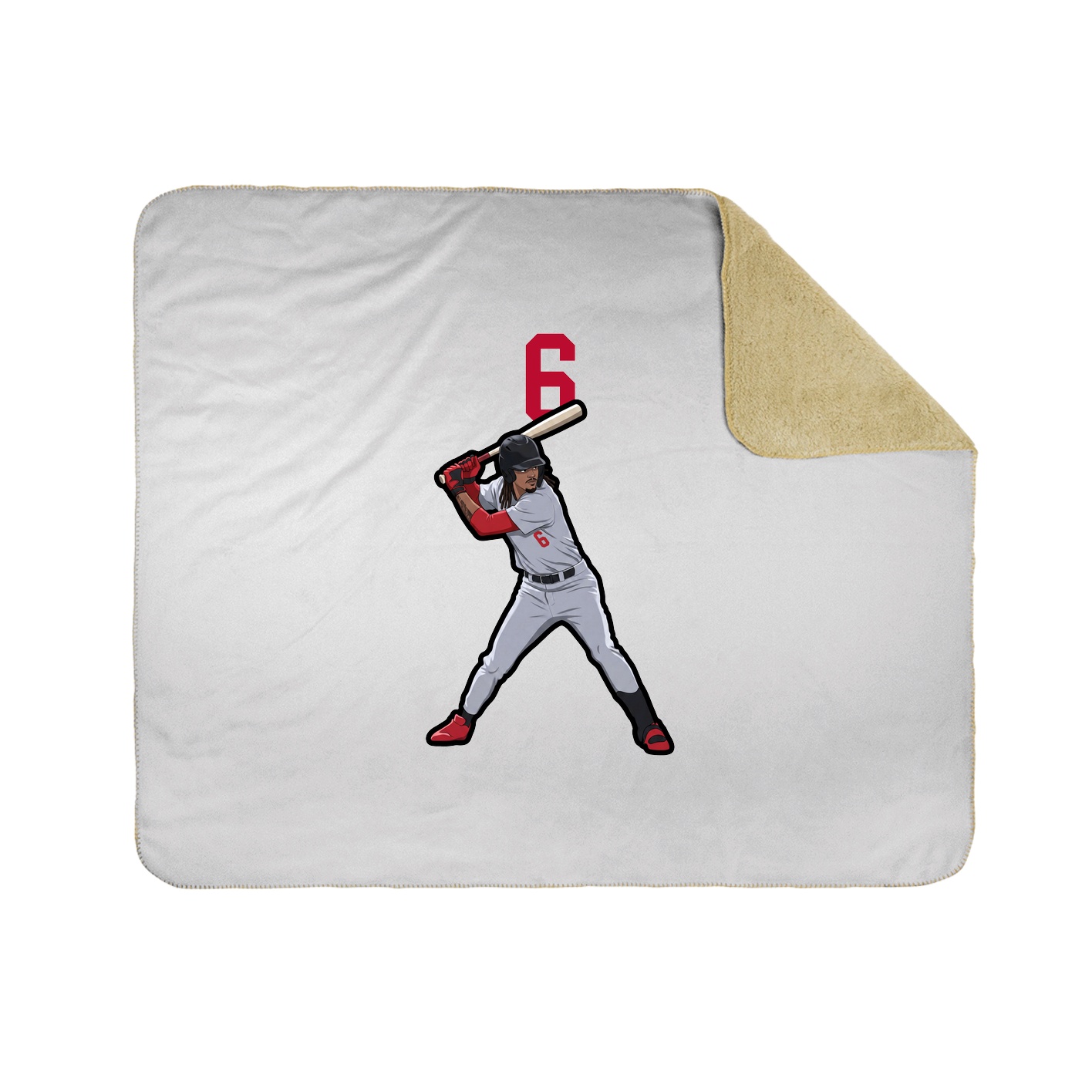 Throw Blanket — Number Top in White