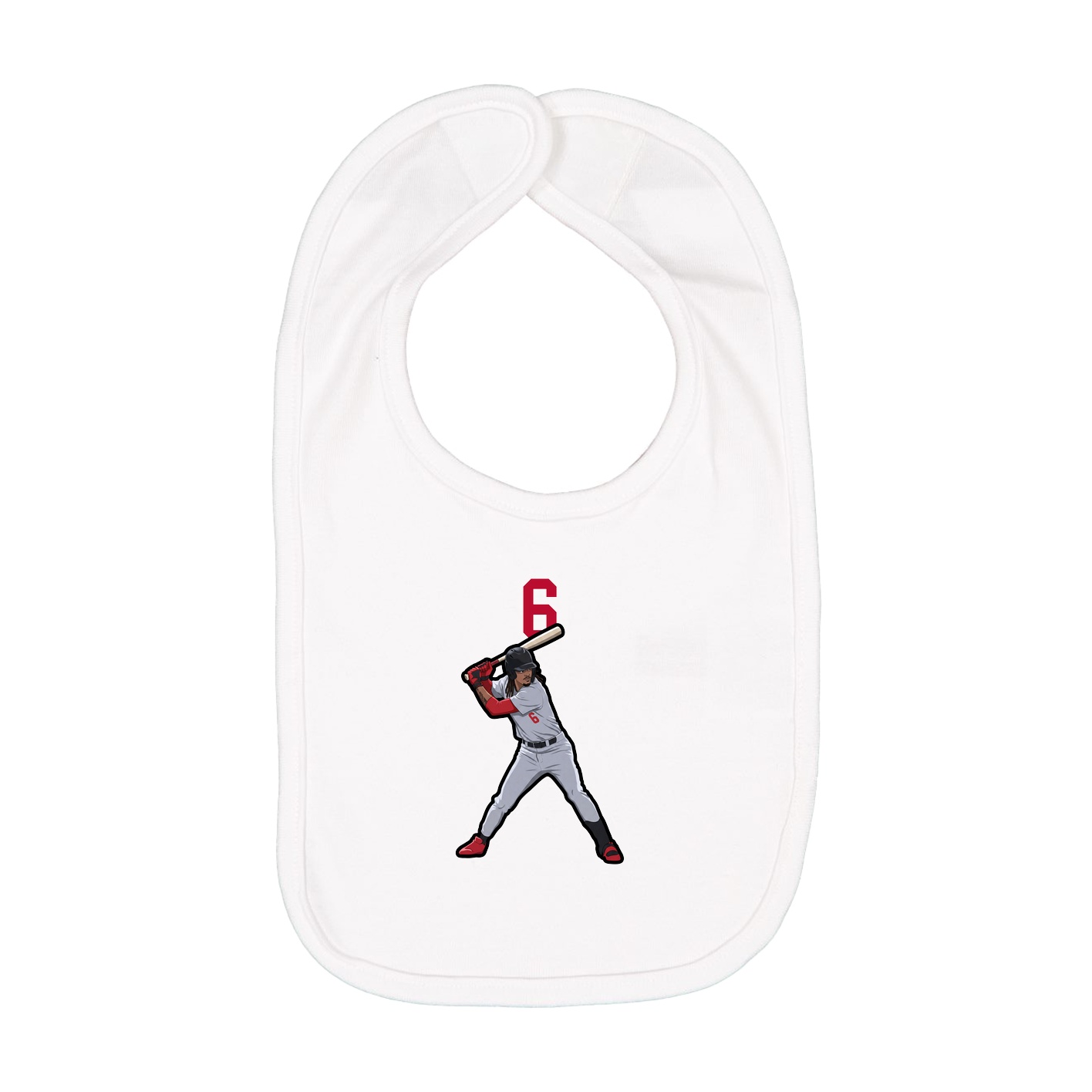 Infant Bib — Number Top in White