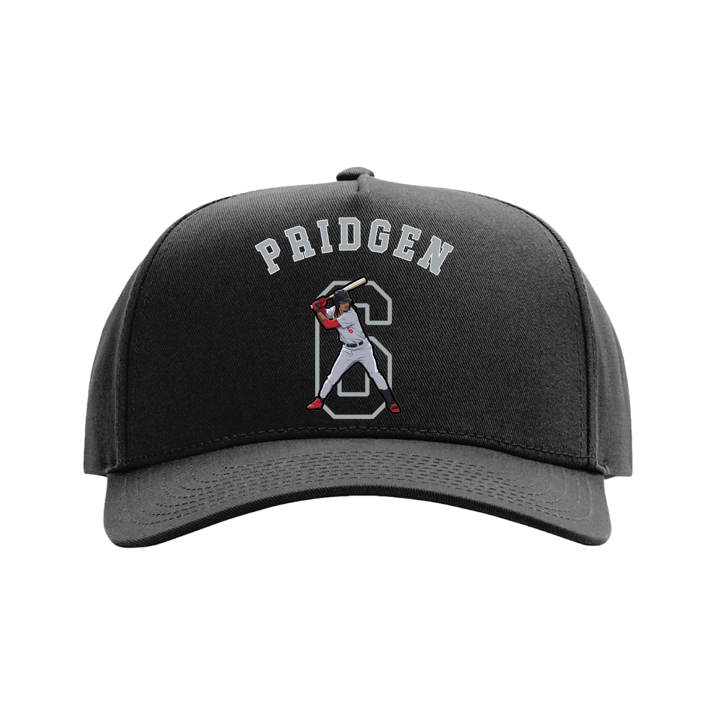 Full Fabric Five-Panel Champ Cap — Shirsey Arch in Black