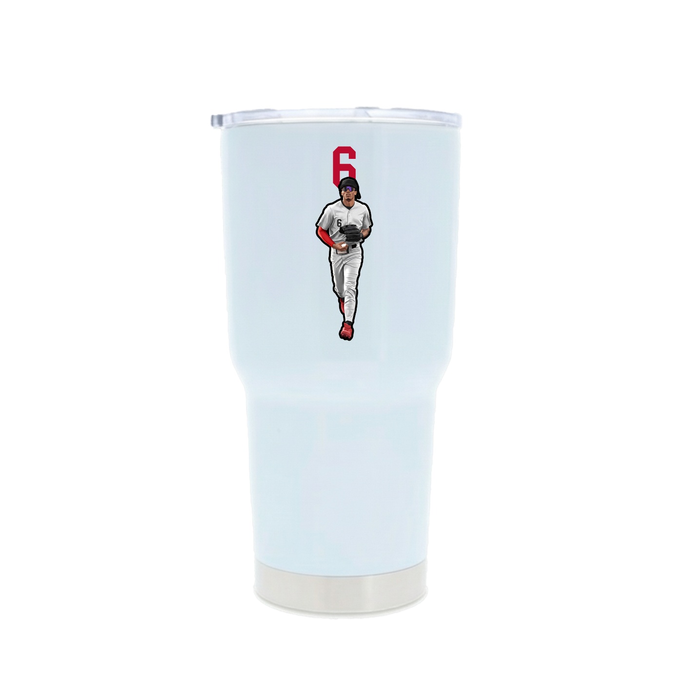 30oz Stainless Steel Tumbler — Number Top in White