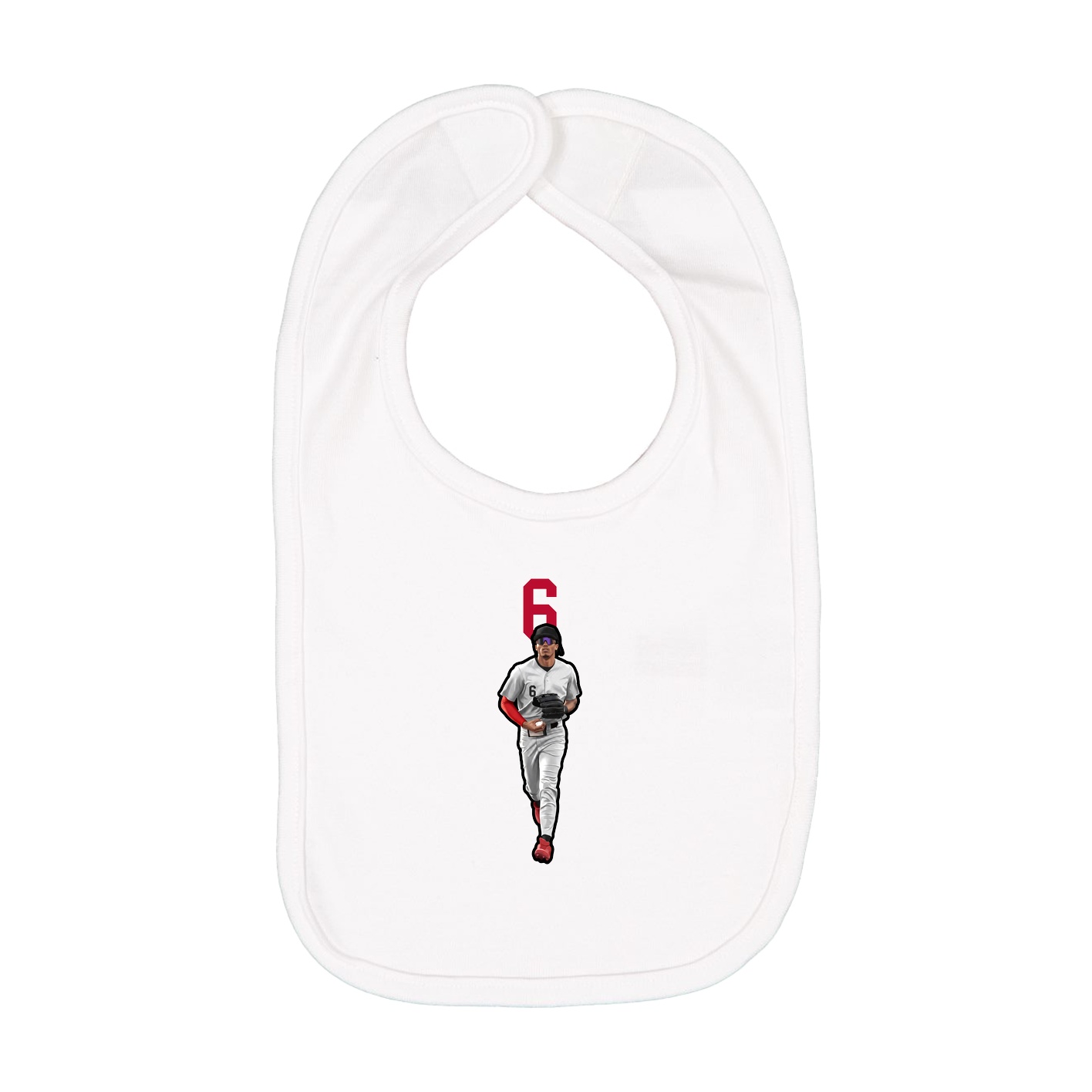 Infant Bib — Number Top in White