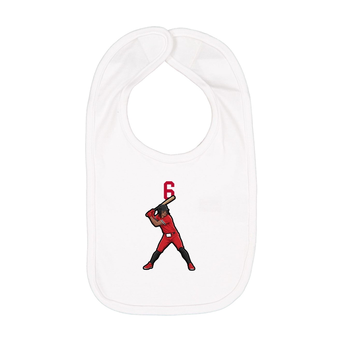 Infant Bib — Number Top in White