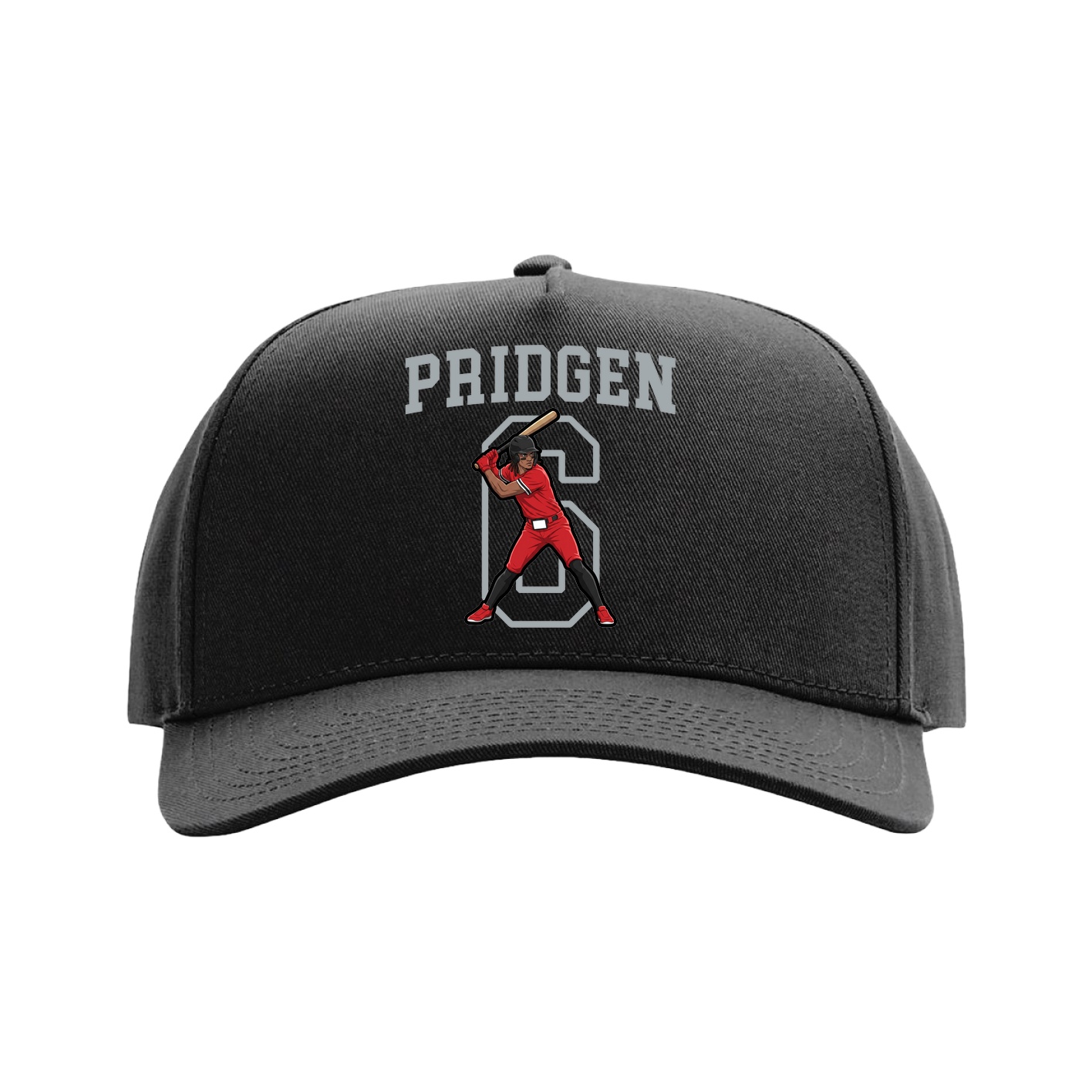 Full Fabric Five-Panel Champ Cap — Shirsey in Black