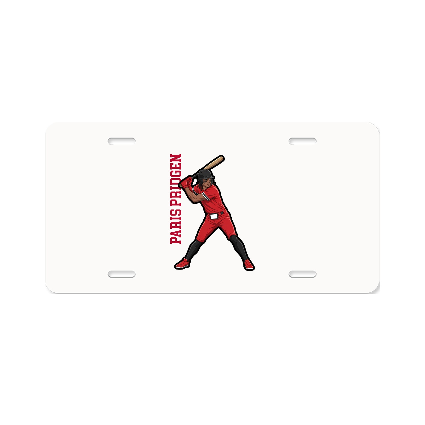 License Plate — Name Vertical in Classic