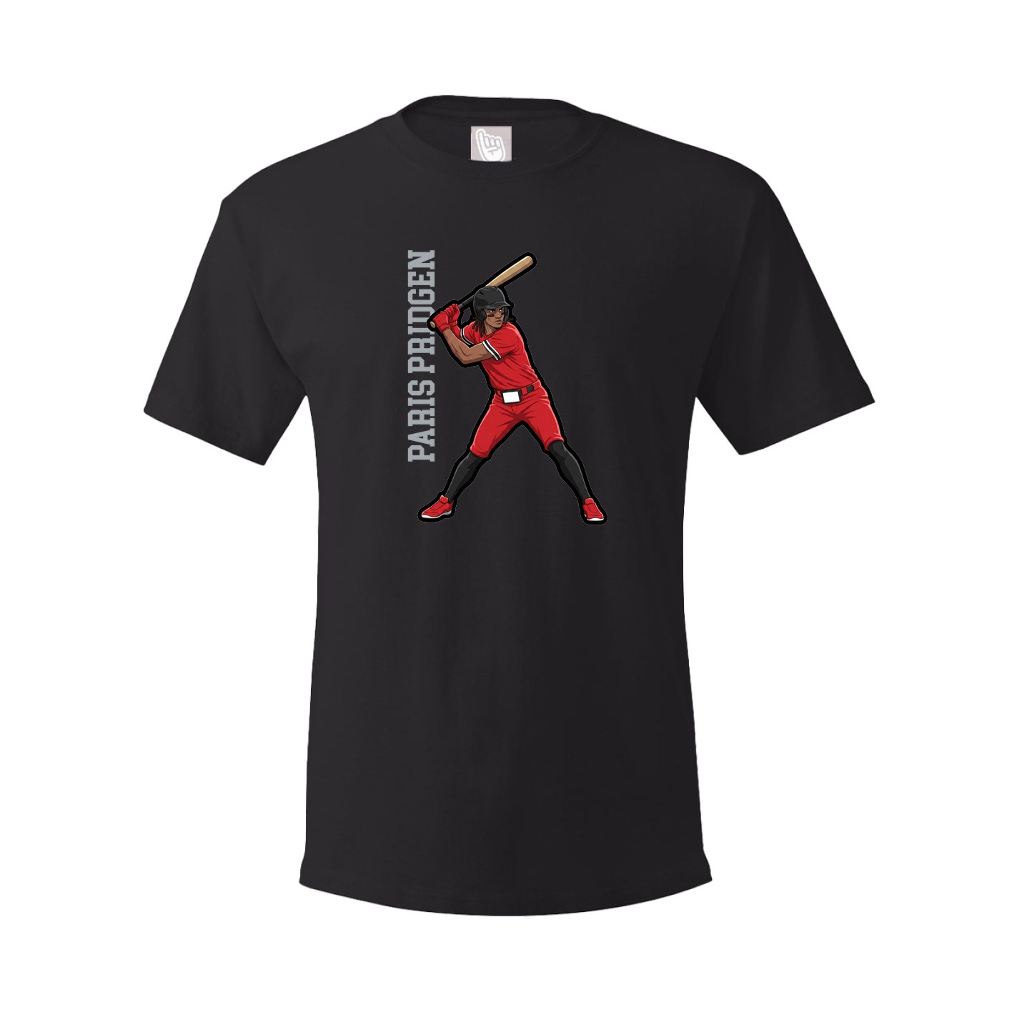 Tee — Name Vertical in Black