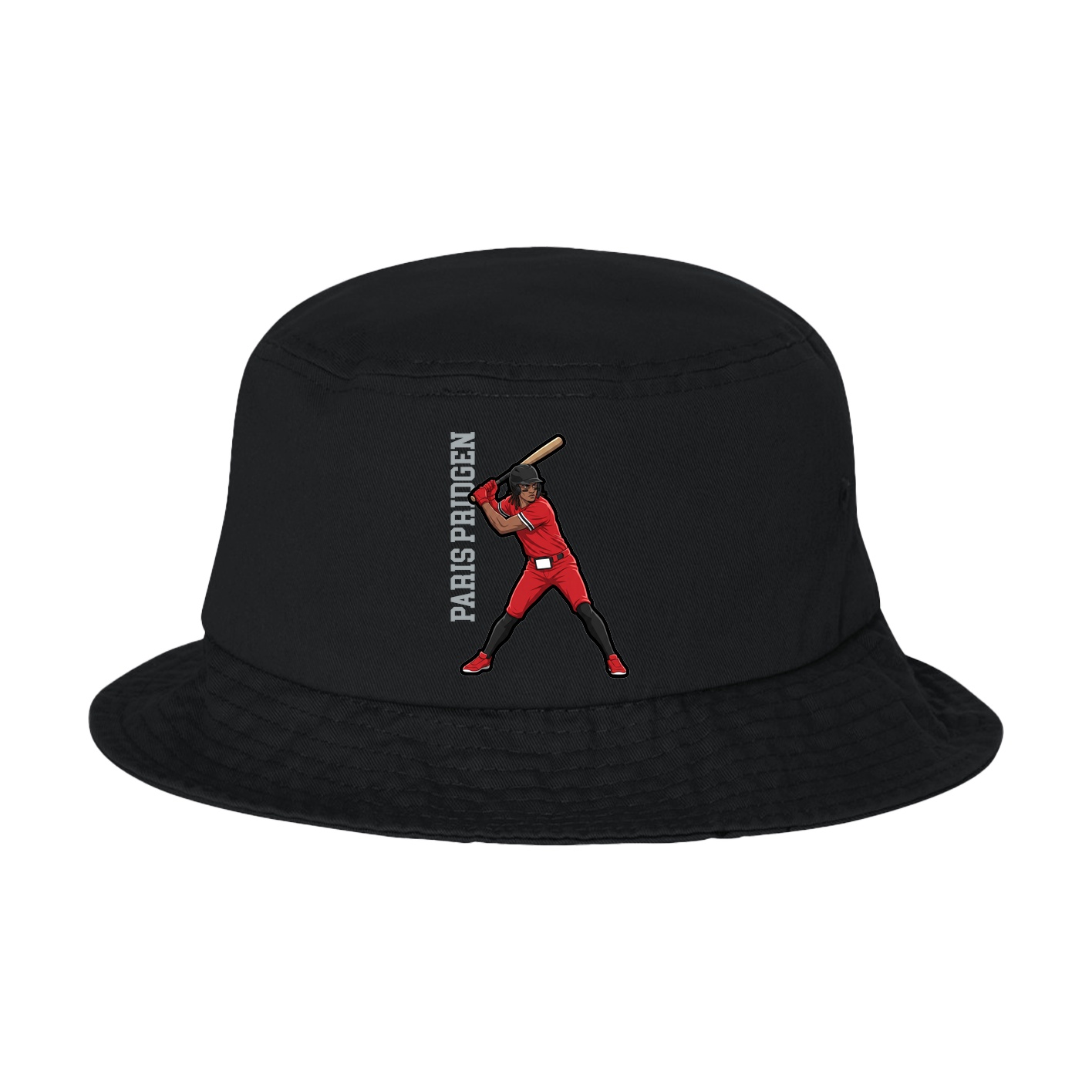 Bucket Cap — Name Vertical in Black