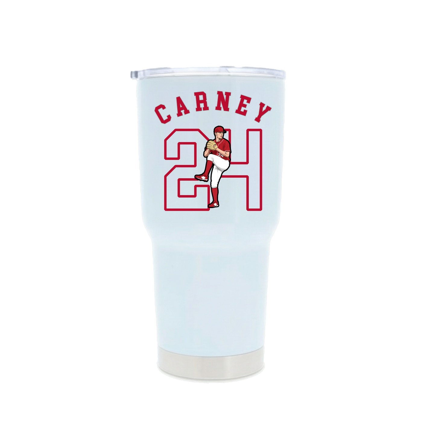 30oz Stainless Steel Tumbler — Shirsey Arch in White