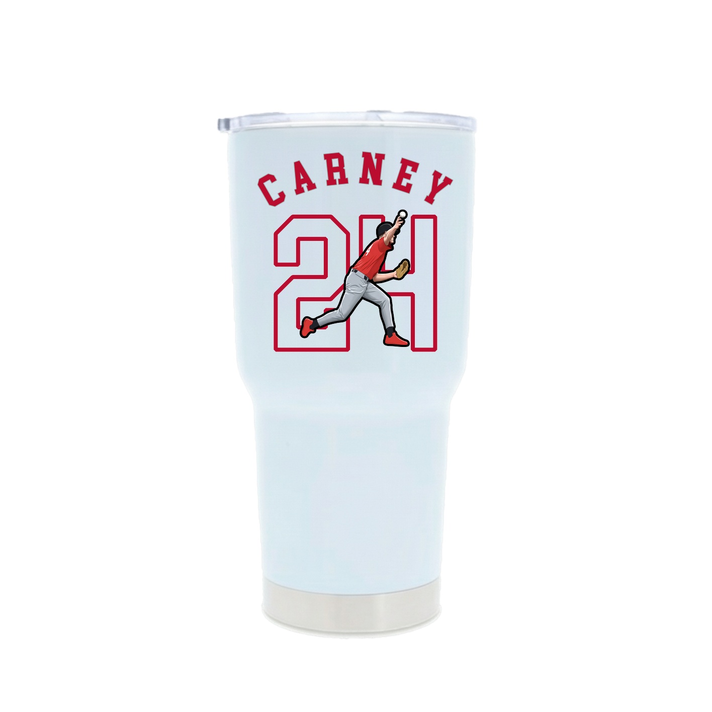 30oz Stainless Steel Tumbler — Shirsey Arch in White