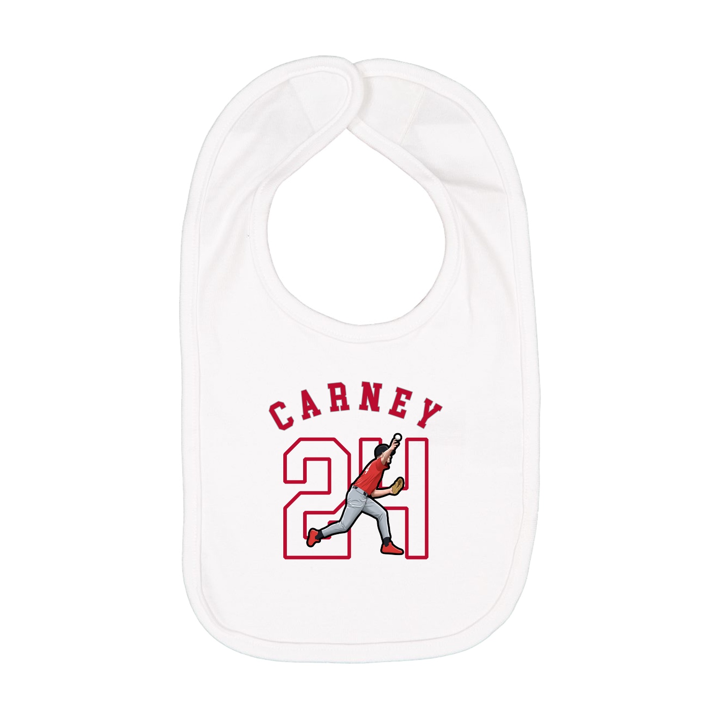 Infant Bib — Shirsey Arch in White