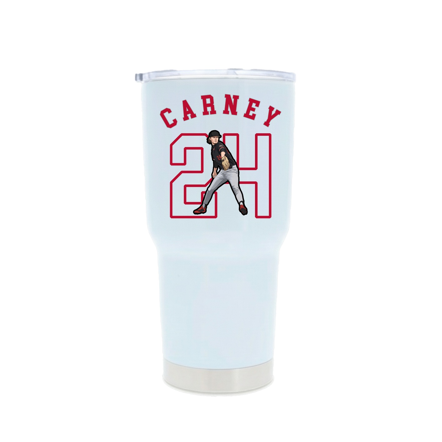 30oz Stainless Steel Tumbler — Shirsey Arch in White