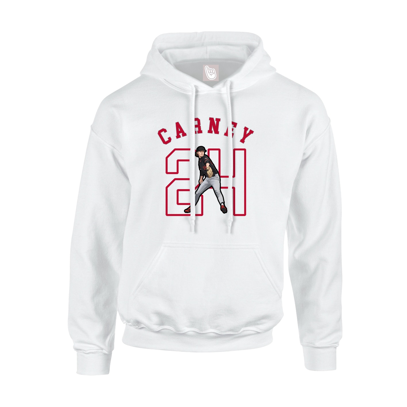 Hoodie — Shirsey Arch in White