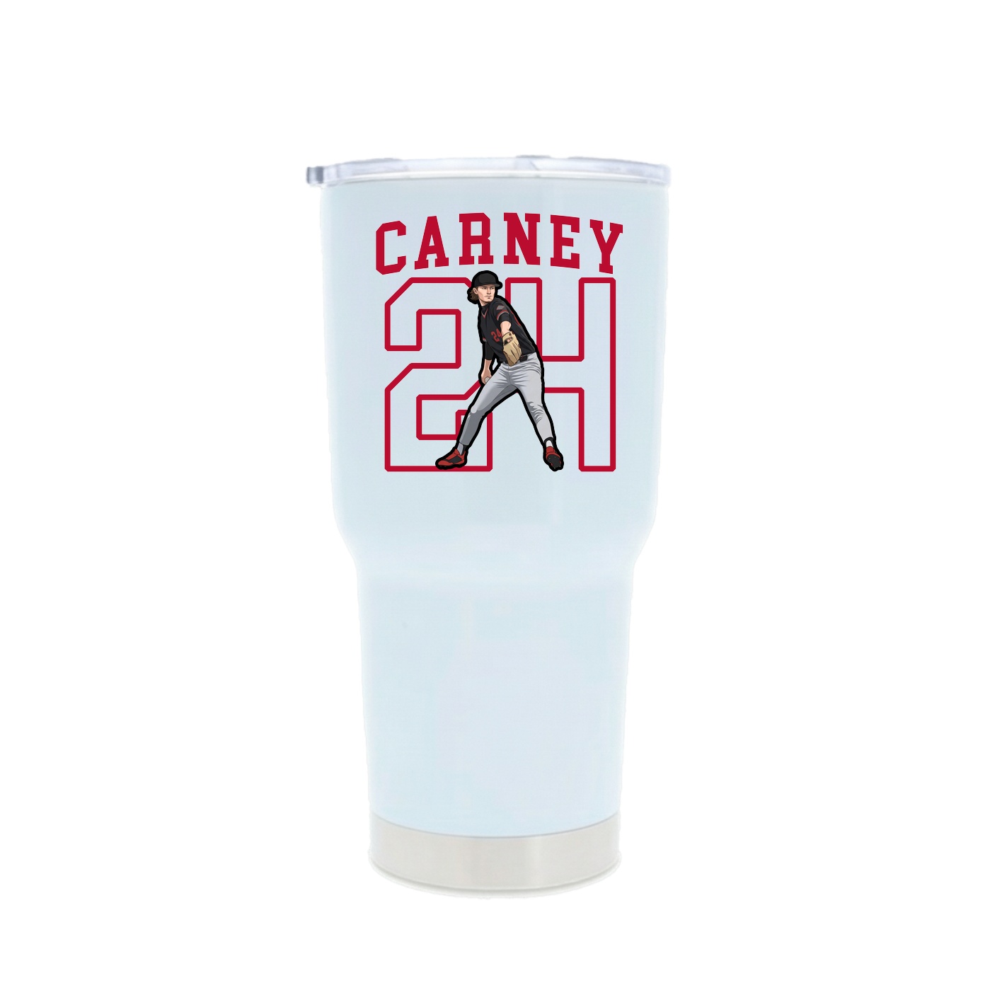 30oz Stainless Steel Tumbler — Shirsey in White