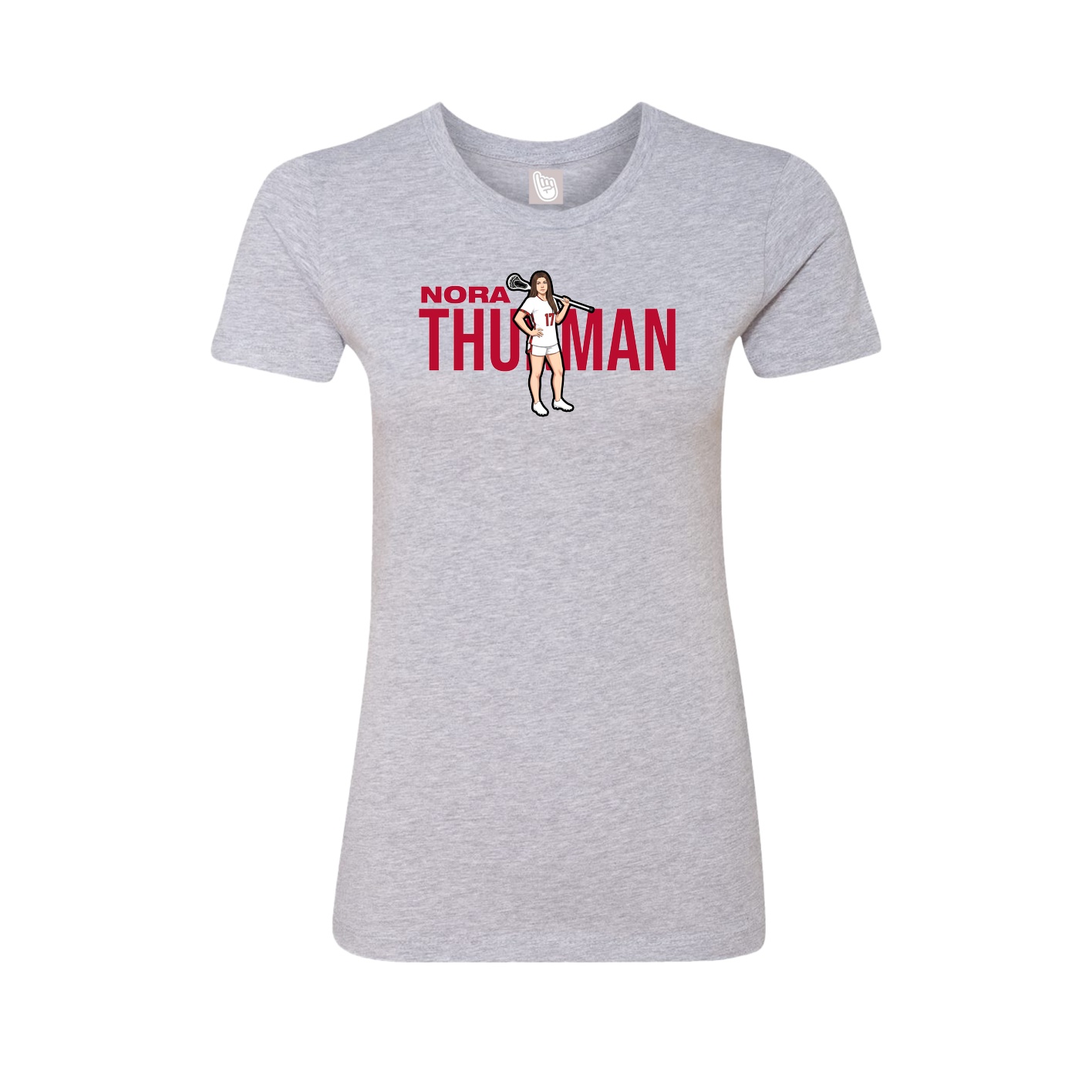 Womens Tee — Player Name in Grey