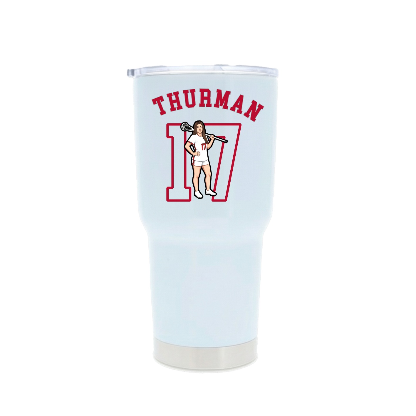 30oz Stainless Steel Tumbler — Shirsey Arch in White