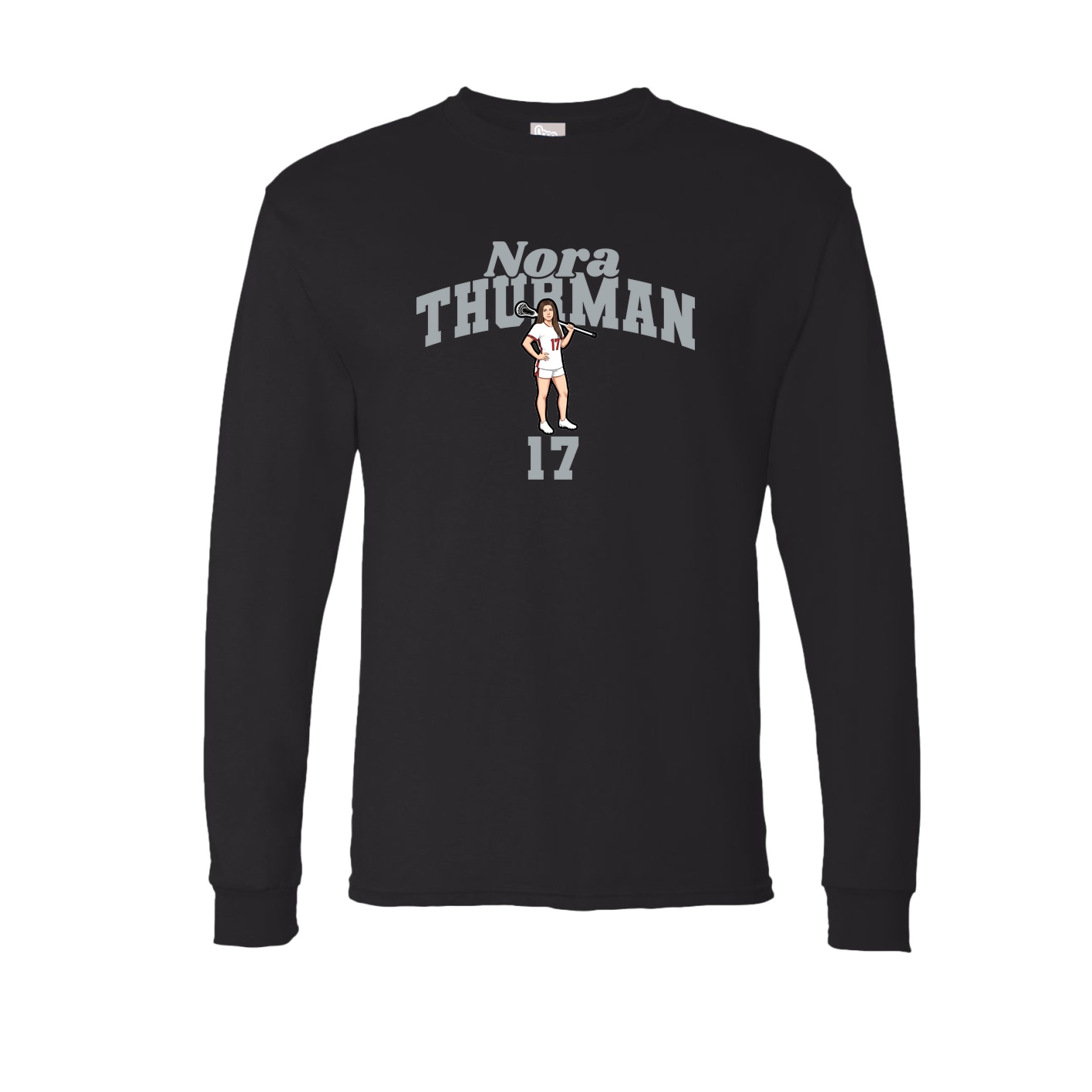 Long Sleeve Tee — Signature Arch in Black
