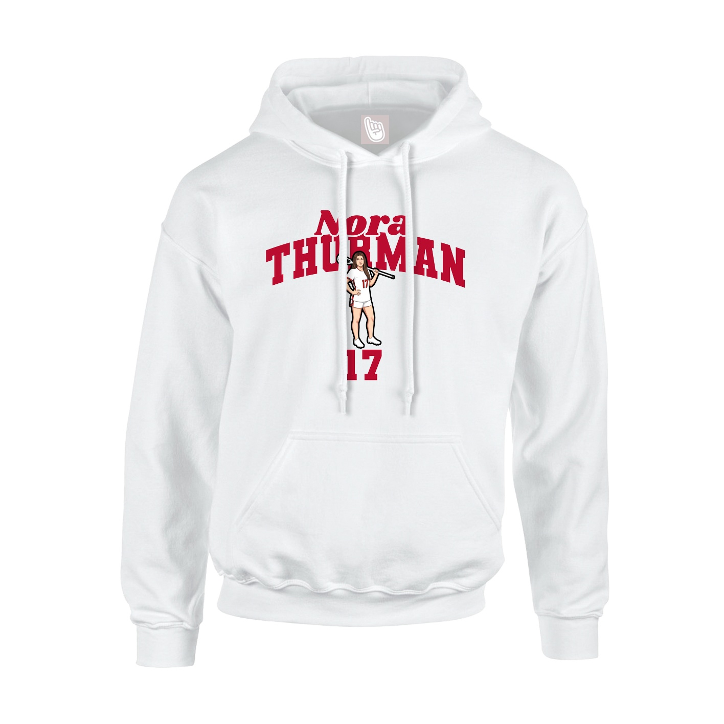 Youth Hoodie — Signature Arch in White