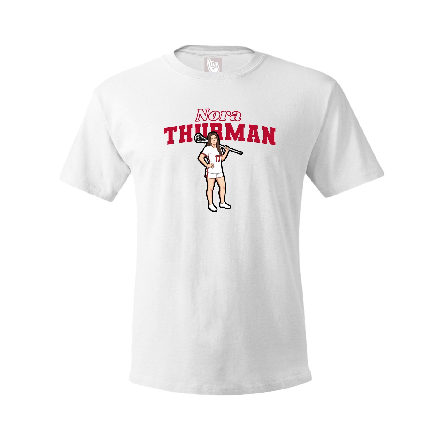 Youth Tee — Name Arch in White