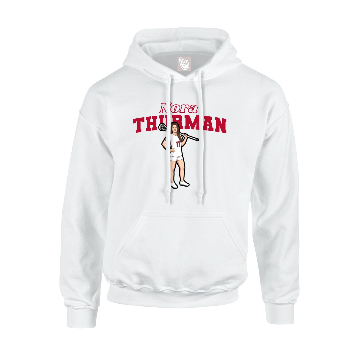 Hoodie — Name Arch in White