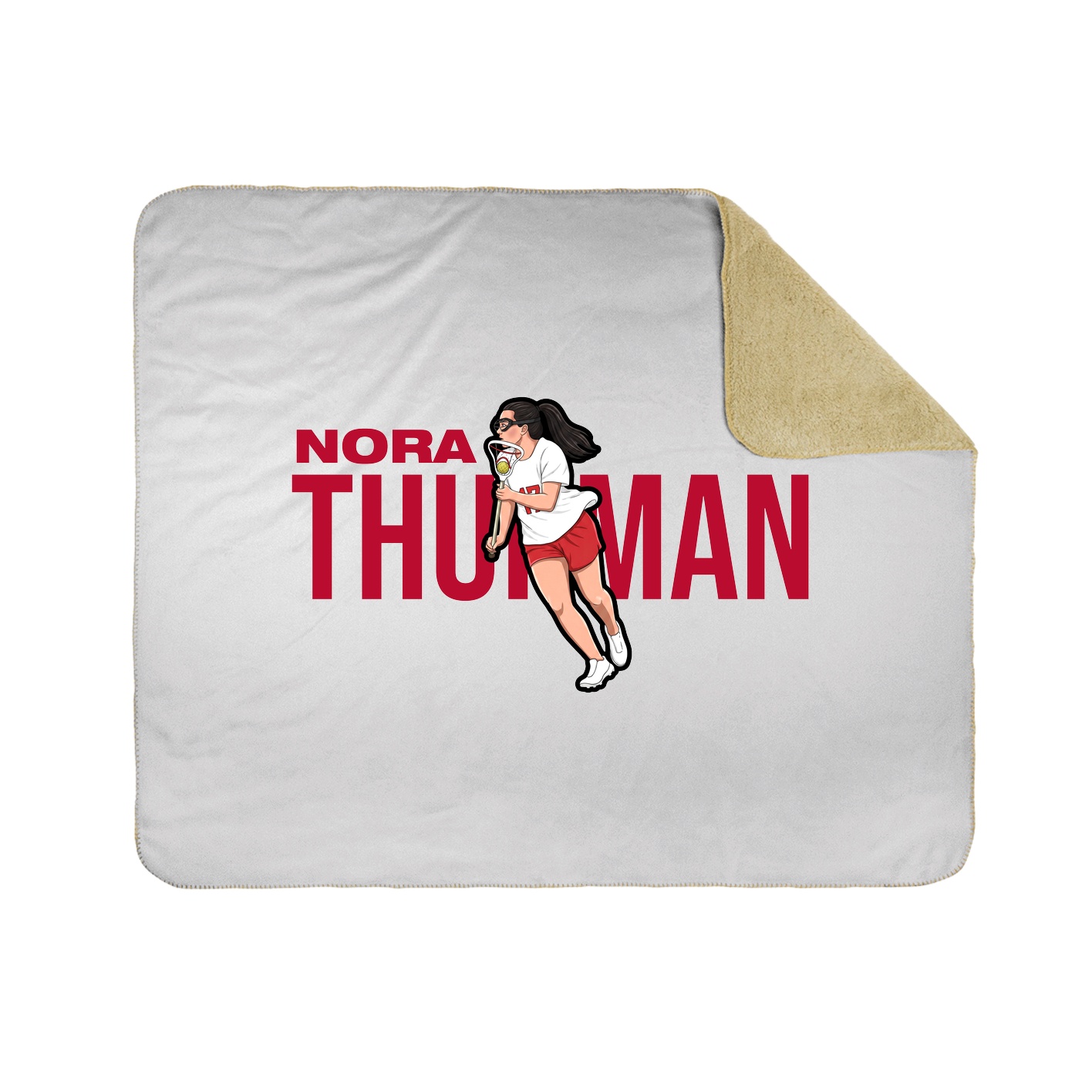 Throw Blanket — Player Name in White