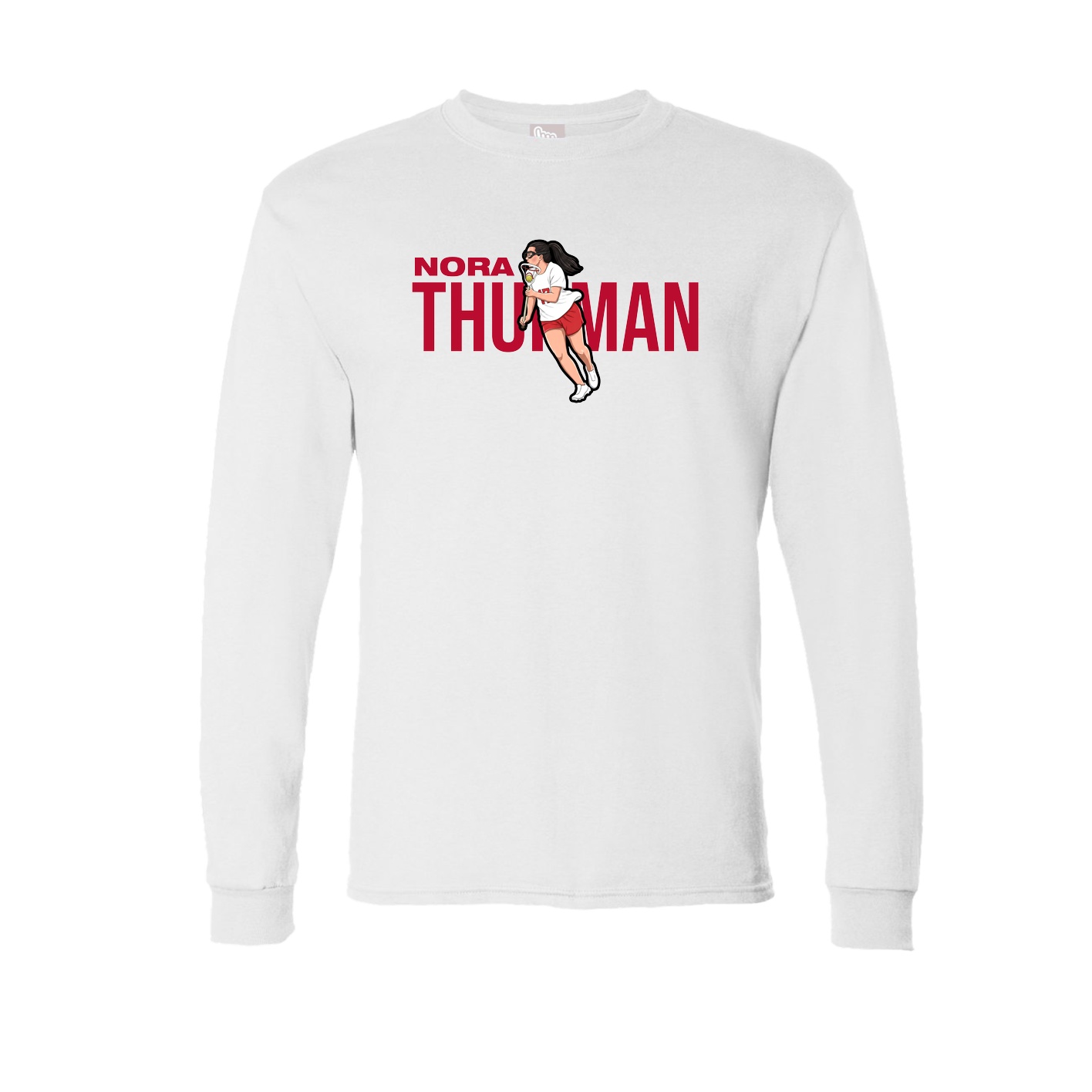 Long Sleeve Tee — Player Name in White