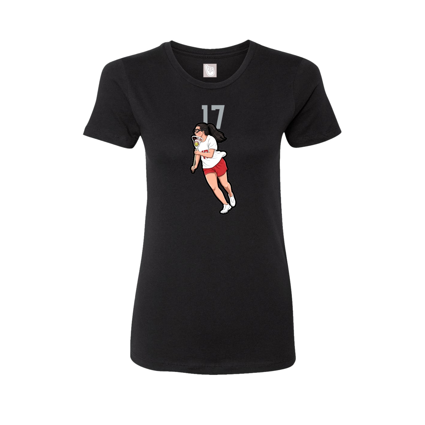 Womens Tee — Number Top in Black
