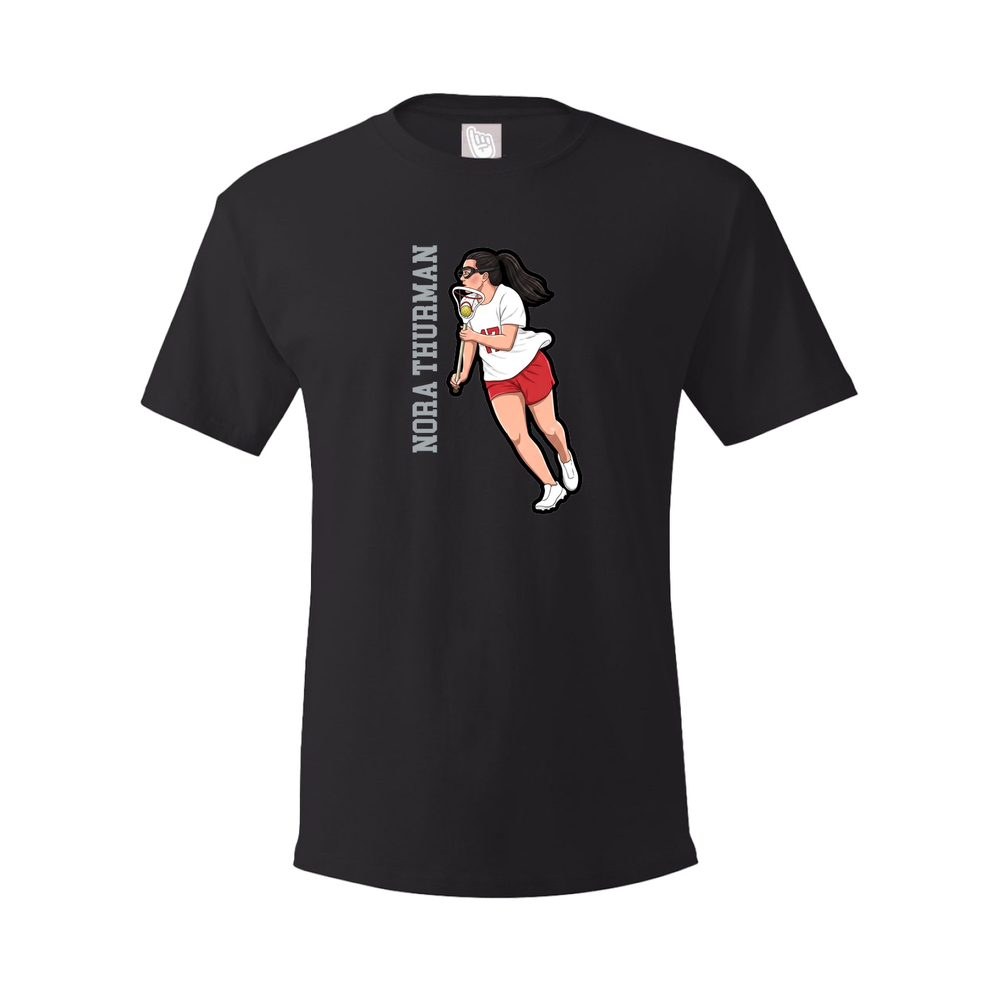 Youth Tee — Name Vertical in Black