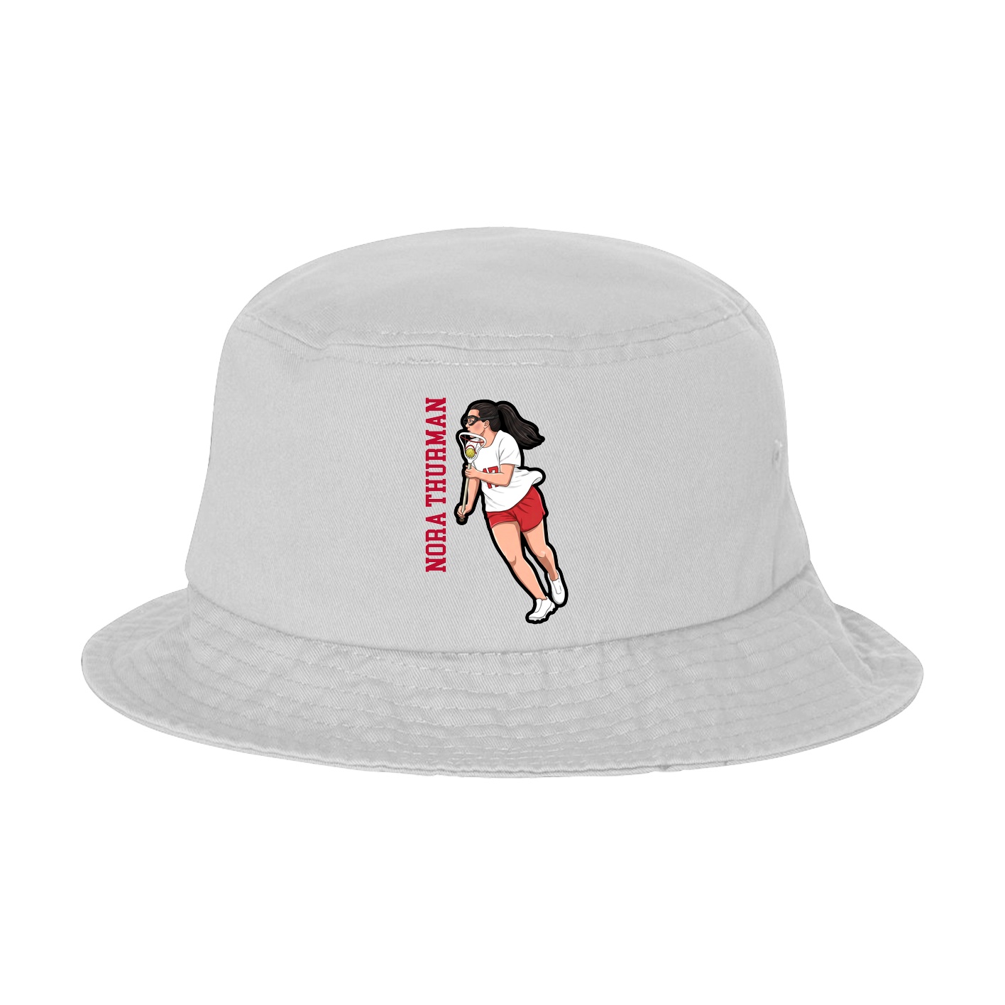 Bucket Cap — Name Vertical in White