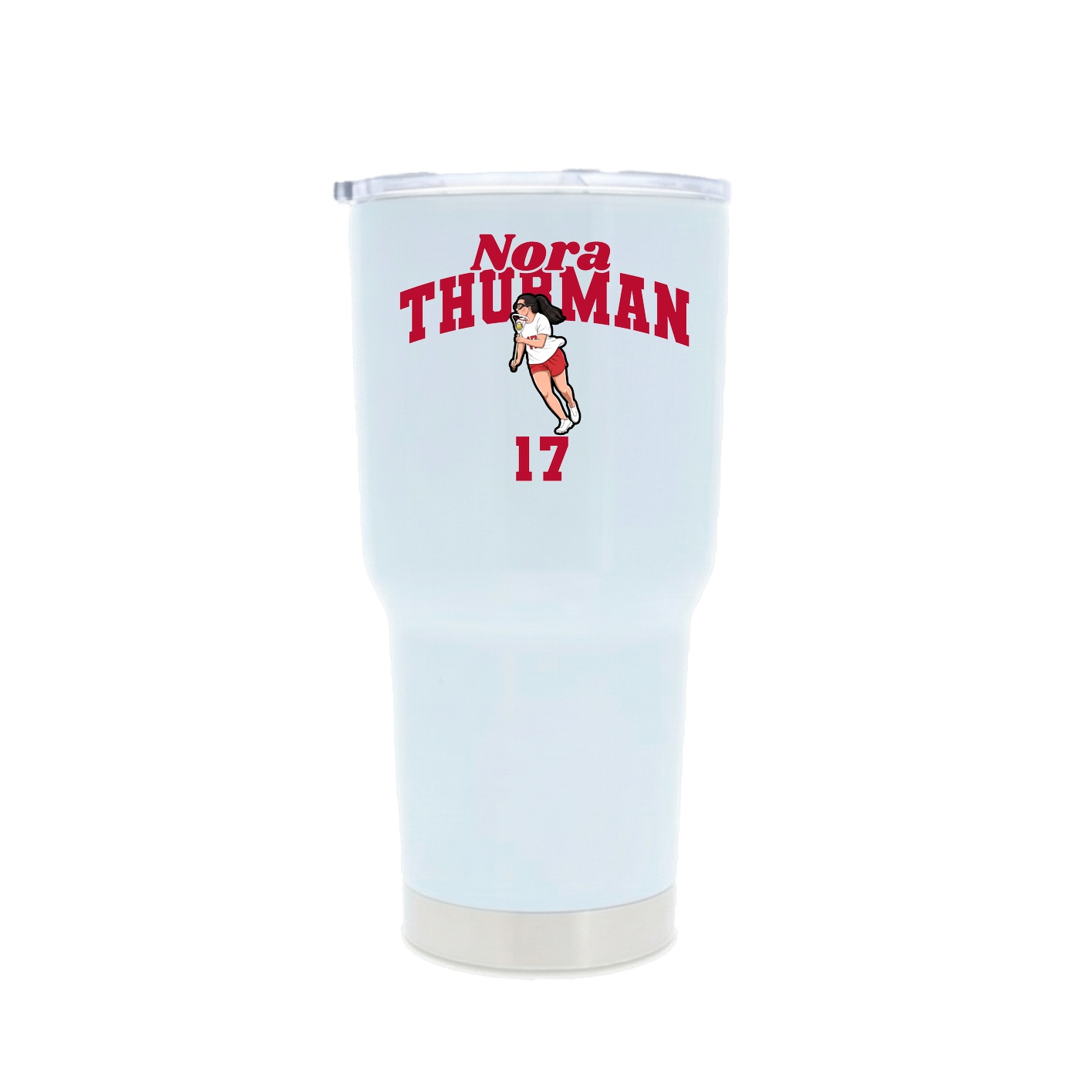 30oz Stainless Steel Tumbler — Signature Arch in White