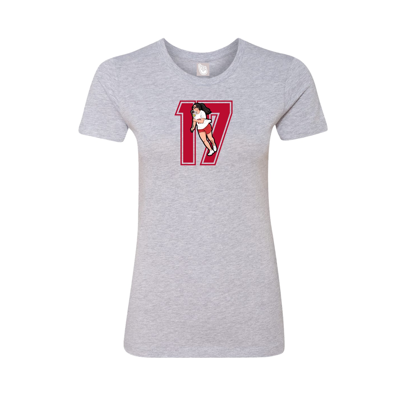 Womens Tee — Number in Grey