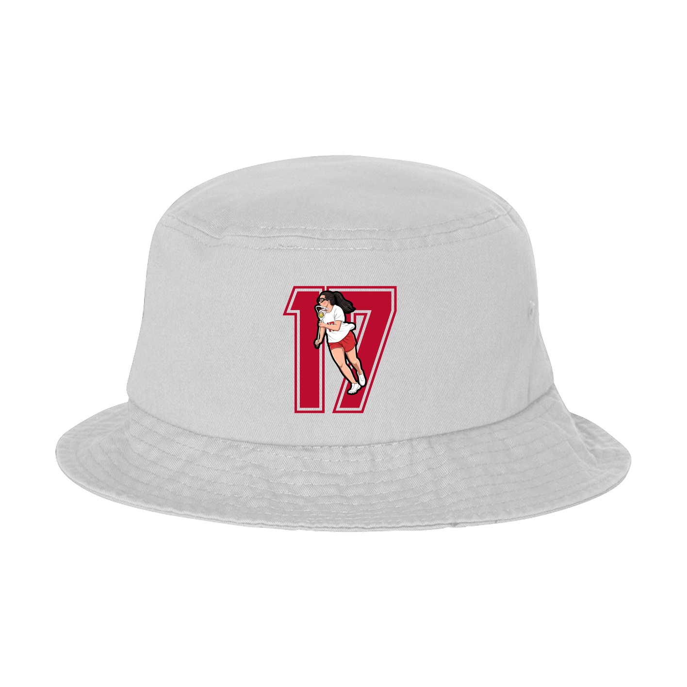 Bucket Cap — Number in White