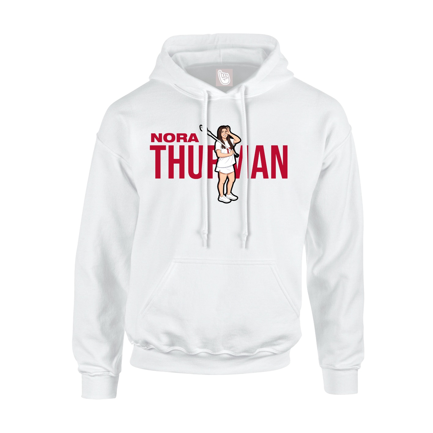 Youth Hoodie — Player Name in White