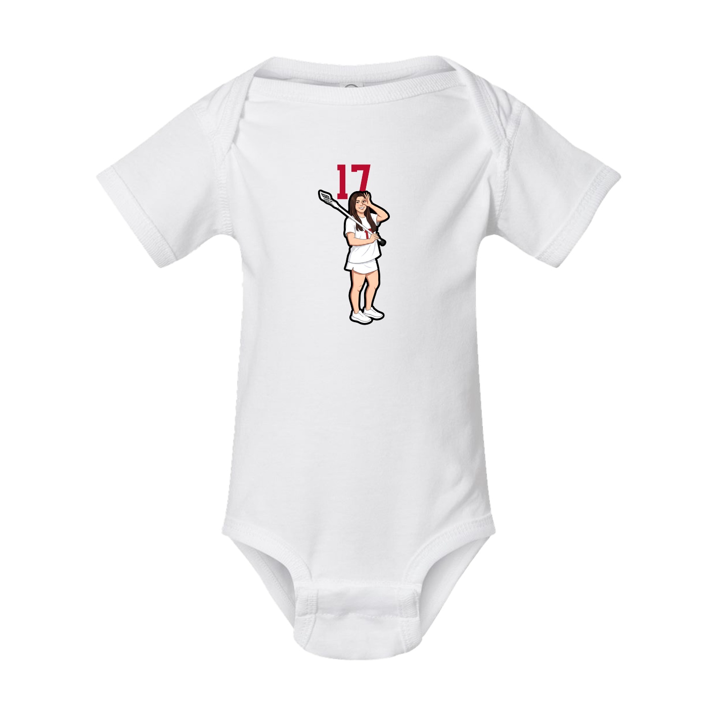 Baby Onesie — Number Top in White
