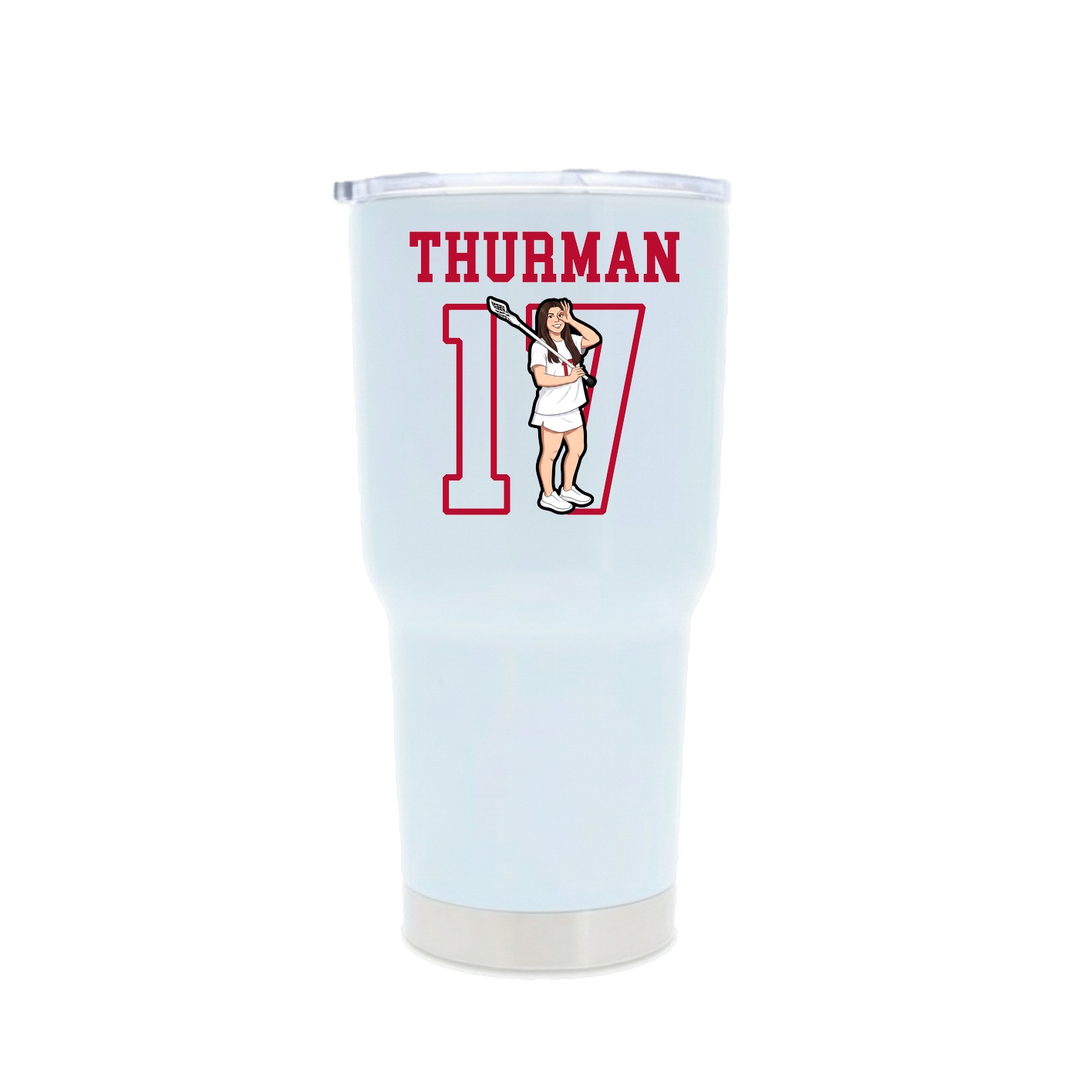 30oz Stainless Steel Tumbler — Shirsey in White