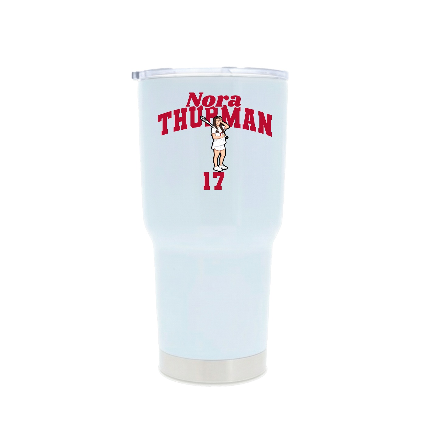 30oz Stainless Steel Tumbler — Signature Arch in White