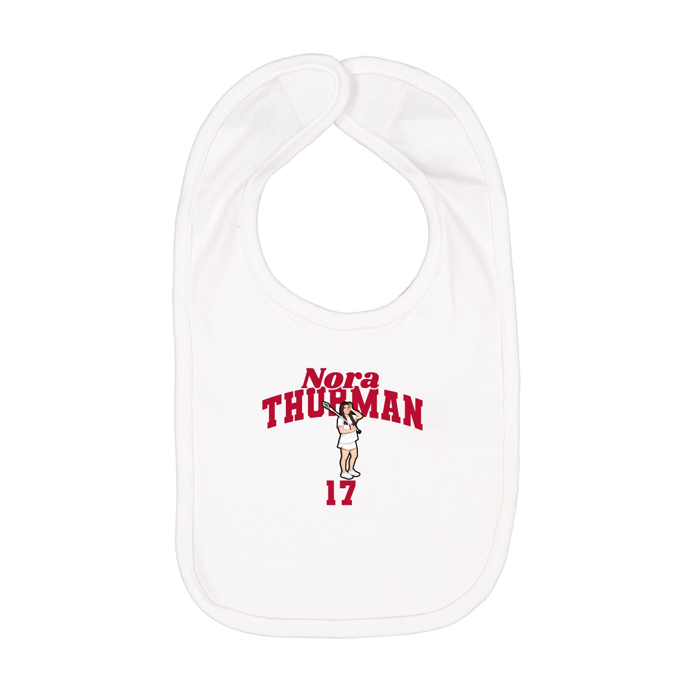 Infant Bib — Signature Arch in White
