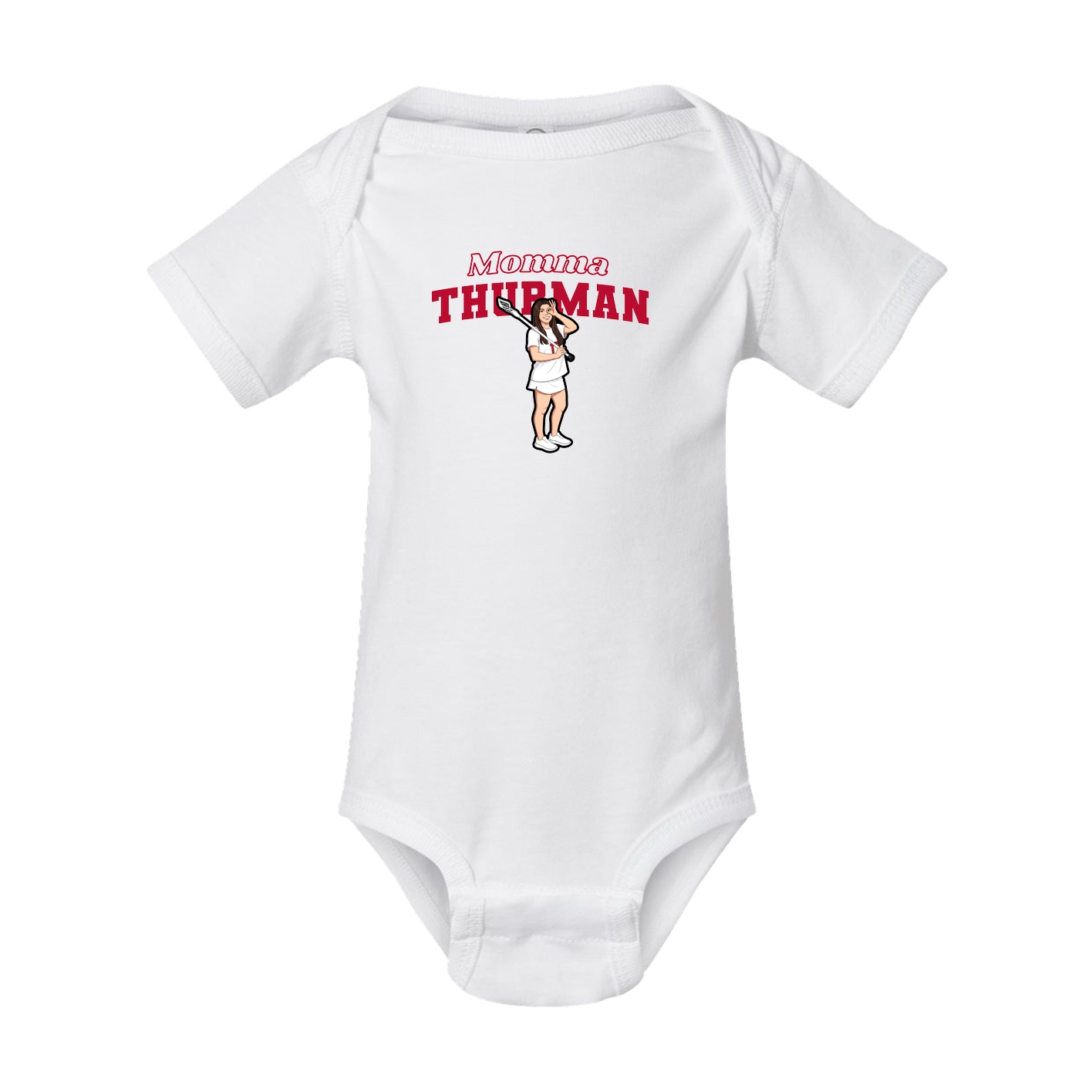 Baby Onesie — Mothers Day Block in White