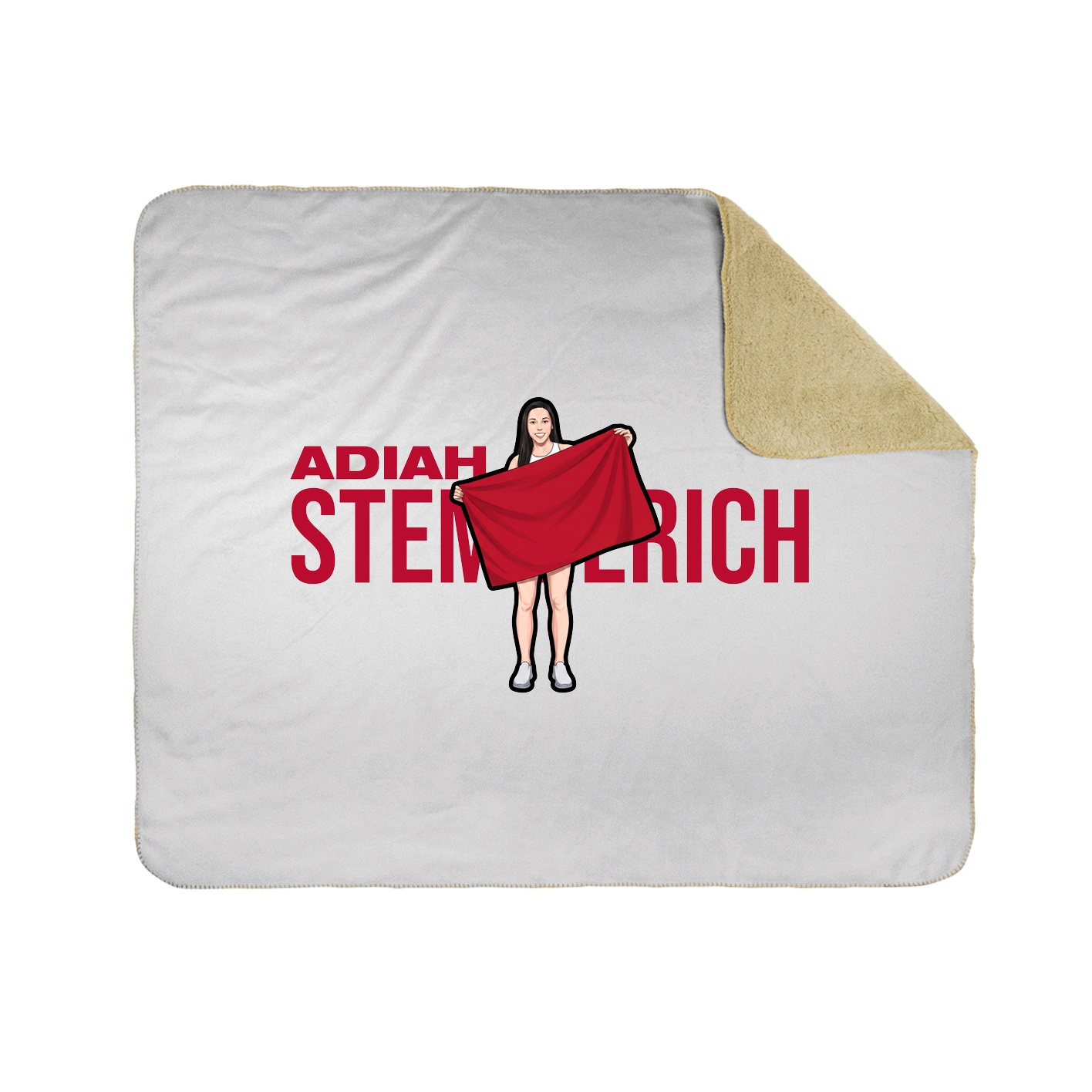 Throw Blanket — Player Name in White