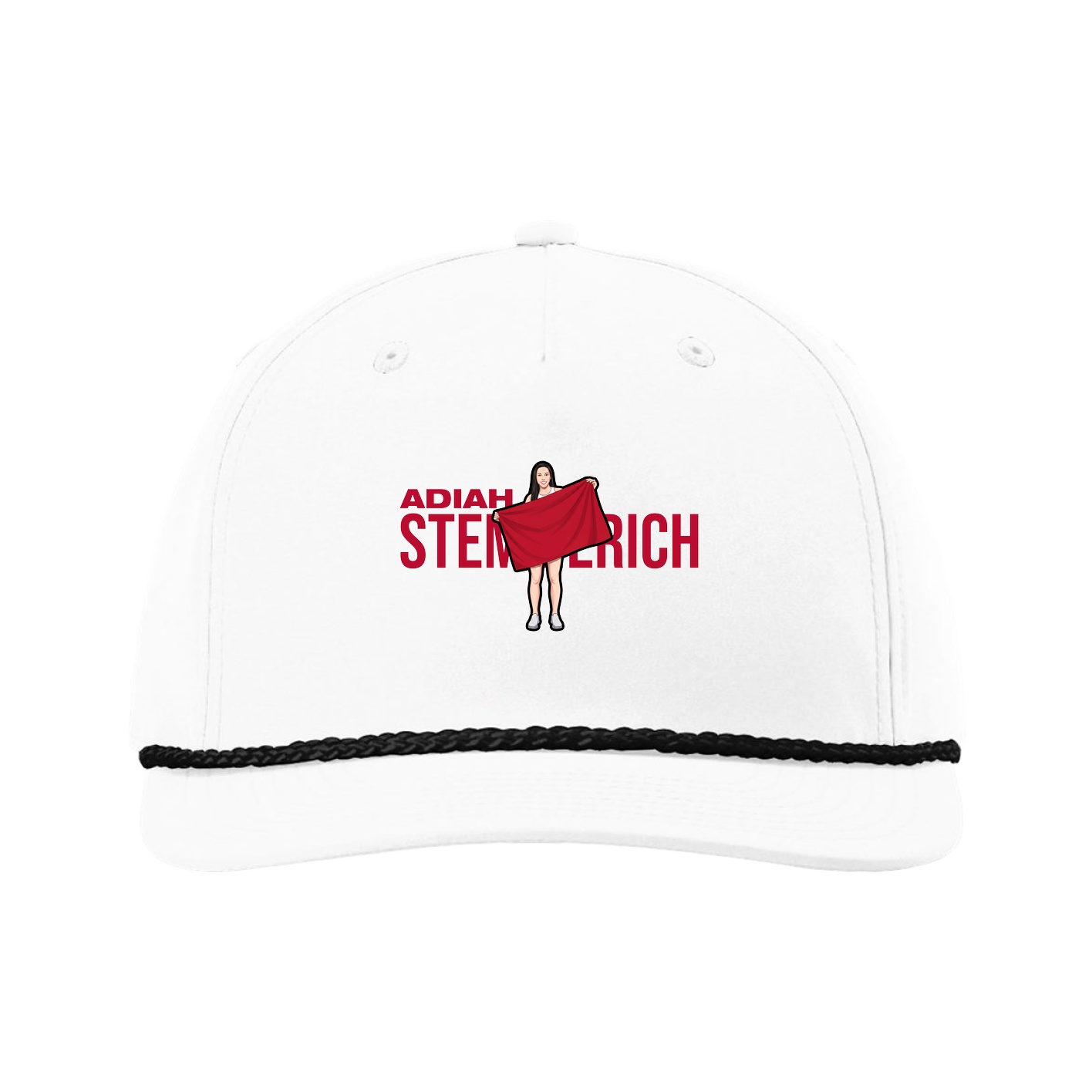 Five-Panel Classic Rope Cap — Player Name in White
