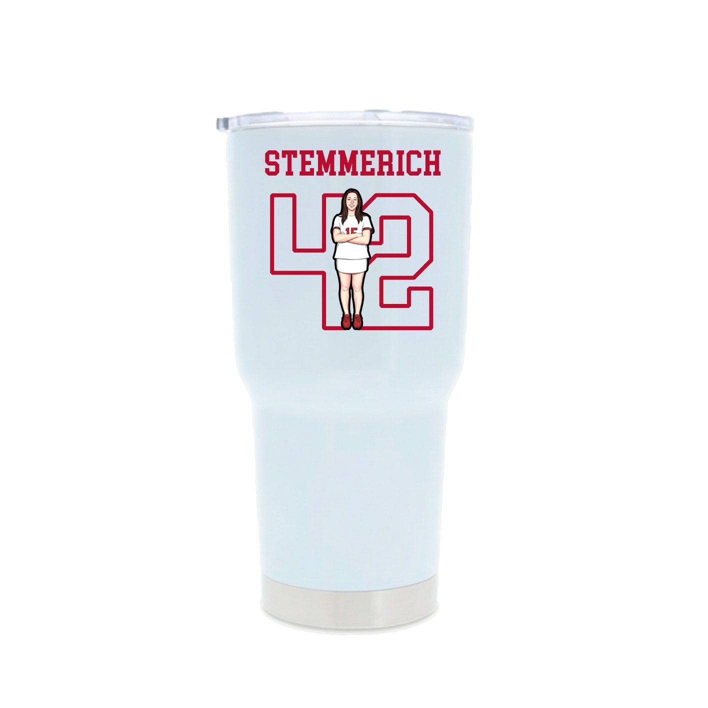 30oz Stainless Steel Tumbler — Shirsey in White