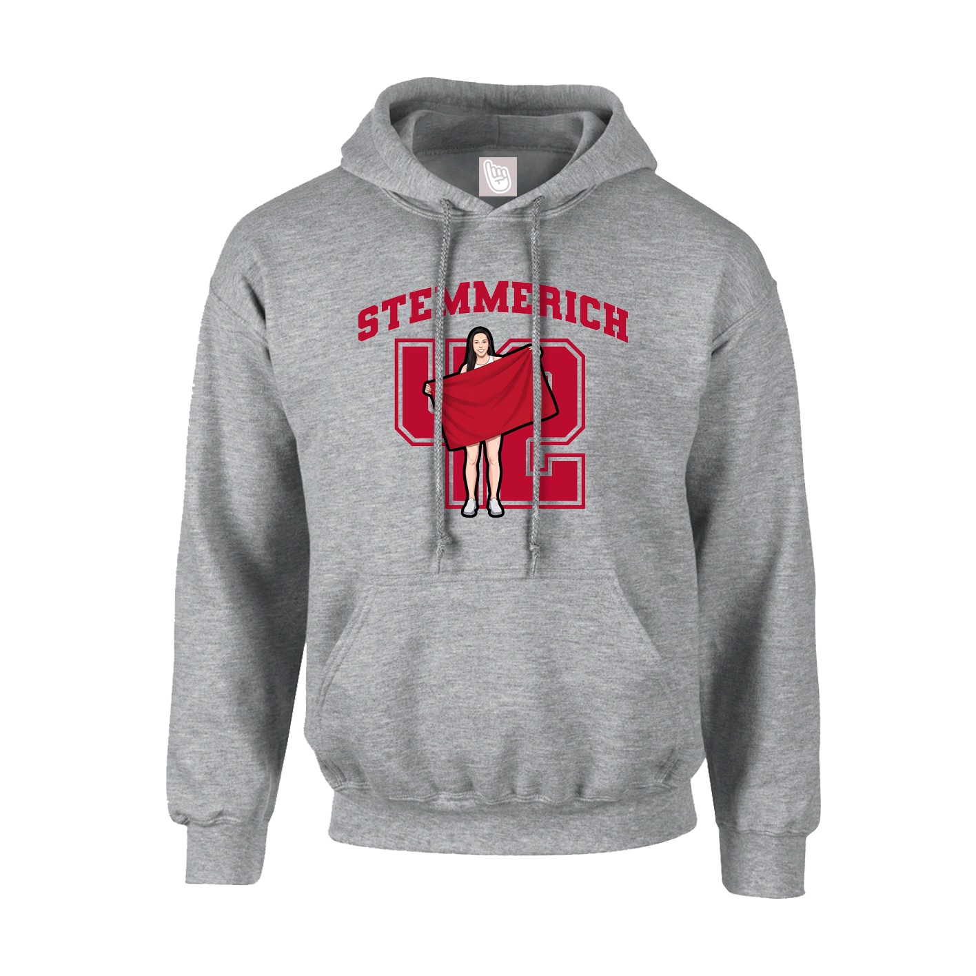 Hoodie — Number in Grey