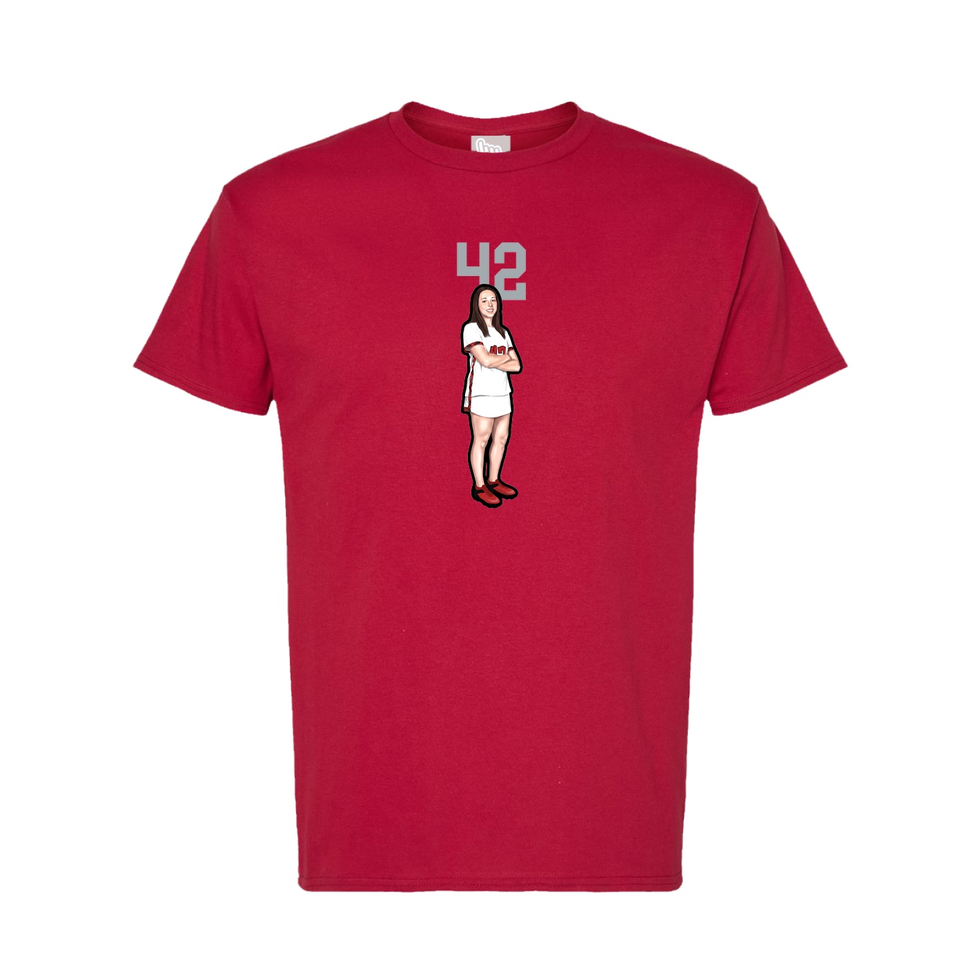 Tee — Number Top in Crimson