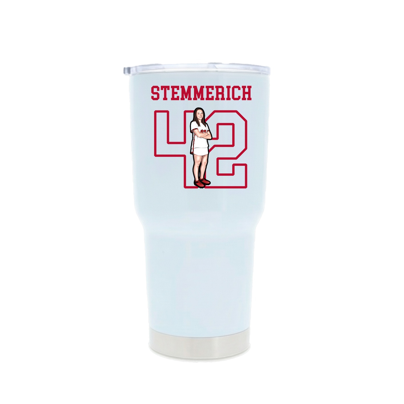 30oz Stainless Steel Tumbler — Shirsey in White